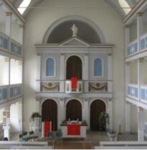 Coudray, Rastenberg, 1826,Blick auf den Kanzelaltar.   